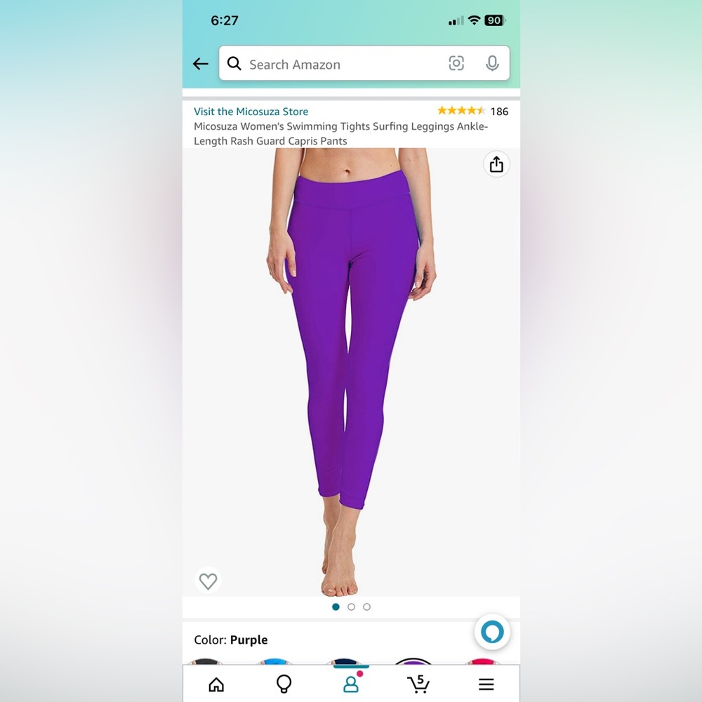Micosuza purple Leggings NWT